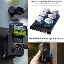 Sunnylife 磁性安装适配器框架适用于 DJI Osmo Pocket 3，磁性底座可调角度多功能桌面支架配件适用于 DJI Osmo Pocket 3 - 黑色 - 查看 4