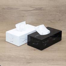 Caja de pañuelos, soporte para toallas de papel, dispensador de servilletas para el hogar, hotel, oficina, organizador de caja de pañuelos de resina minimalista moderno