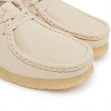 Clarks Wallabee. Beige Leather - Màu be - Xem 4