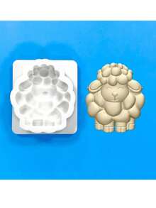 1 件 3D 硅胶羊形烘焙模具，可爱羊羔蛋糕模具，山羊设计饼干模具，巧克力和糖果模具，宰牲节烘焙模具，宰牲节快乐 - 灰色 - 查看 7