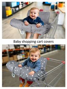 Shopping Cart Cover & High Chair Cover For Baby/Toddler - Grey - View 1