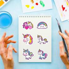 100 Stücke Einhorn Aufkleber, bunte, wasserfeste Vinyl Aufkleber für Hydroflaschen, Wasserflaschen, Laptops, Koffer, Kühlschränke, Gepäck, Handys, Frühlingsdekoration, Geschenkverpackung, Muttertag, süße Aufkleber für Teenager, Erwachsene, Schulmaterial, Rückkehr zur Schule