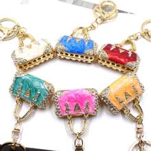 Mini Sparkling Rhinestone Enamel Keychain Purse Bag Backpack Pendant Charm - Fashionable And Functional Accessory For Women - Perfect Gift Idea Y2K Beach Accessories Daisy