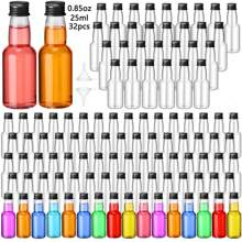 48pcs 25ml 50ml Mini Liquor Bottles Set, Mini Empty Plastic Shot Bottles, Airtight Spirit Bottle With Caps Mini Wine Bottles, Bar Party Supplies Thanksgiving, Halloween, And Christmas Are Applicable Durable Multi-Use For Juice, Sauces, Coffee