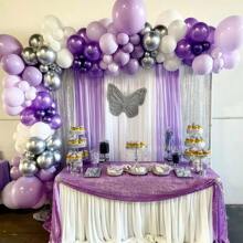 30pcs/50pcs Purple & Black Balloons, Unique Purple Color, Suitable For Celebrations: Weddings, Birthdays, Anniversaries, New Year, Graduation, And Other Holidays Decoration & Gifts (Unblown Balloons Appear Black)
