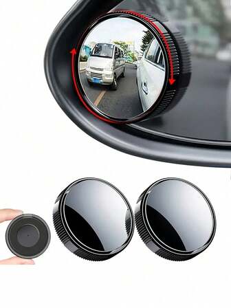 1 szt. - czarny/srebrny - losowy kolor - samoprzylepne lusterko do obserwacji martwego pola w samochodzie, obrót o 360°, przyssawka, wypukłe, pomocnicze, małe lusterko do obserwacji martwego pola w samochodzie