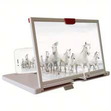 1个高清手机屏幕放大器，带可折叠支架 - 10/12英寸桌面视频放大器（分享玫瑰，享受乐趣，请给予好评）