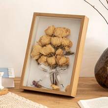 1pc DIY Dried Flower Display Frame, Shadow Box, Hollow Photo Frame, Storage Container, Action Figure Display, Specimen Display, Model Display Shelf, Suitable For Dried Flower Display, Photo Frame Gift For Mother's Day, Easter, Eid Al-Fitr And Other Holiday Decorations