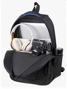 Men's Multi Layer Design Backpack For Business Travel, Large Capacity New Year's Edition, Casual Fashion, Computer Bag, Unisex Holiday Essentials Men Essentials - Multicolor - View 9