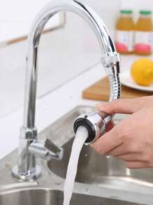 1pc 360° Swivel Faucet Extender With 2 Modes - Extendable & Rotatable, Splash-Proof Nozzle, For Upgrading Kitchen Water Conservation Back To School
