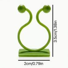 常春藤夹 - 绿色植物藤蔓壁挂支架，自粘式，无需钉子即可管理电线、电缆和数据线