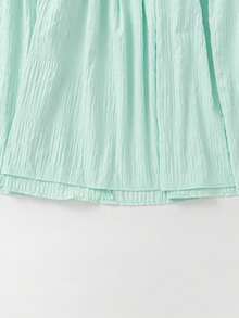 Balabala Girls' Ruffle Hem A-Line Dress, Sweet Summer Outfit - Pink Green - View 8