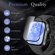 2 pachete de folie de protecție pentru ecranul Hua Wei Watch Fit 3, ultra HD, anti-zgârieturi, fără bule, ultra rezistentă la ulei, protecție la spargere, cadou pentru ziua de naștere, familie, prieteni, folie de protecție pentru ecranul ceasului, husă pentru ceas, accesorii pentru ceas, impermeabilă, rezistentă la șocuri, anti-cădere, anti-amprentă, acoperire completă