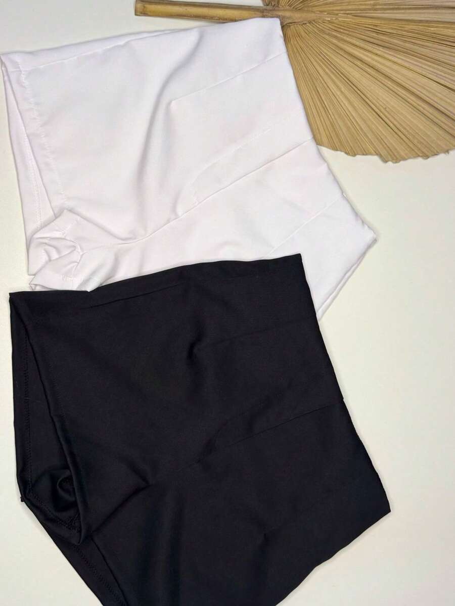 Kit Of 2 New Fashion Tailored Social Shorts 2025 - Trắng Đen - Xem 1