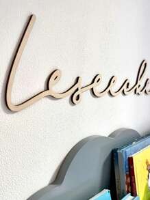 Customized Laser Cut Wooden Name Plate, Traditional Style, Wall-Mountable Decorative Plaque, Suitable For Bedroom, No Power Supply Required Home Decor Back To School Room Decor School Supplies