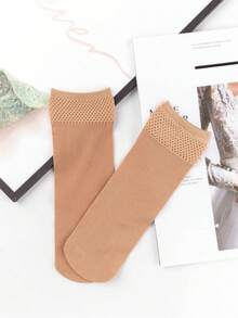 10 đôi tất dài đến bắp chân, tất legging cao đến mắt cá chân cho nữ, có lưới khoét lỗ và độ đàn hồi cao, mùa thu - Nhiều màu - Xem 12