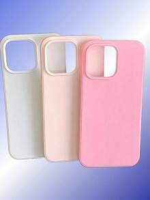 3pcs Matte Textured Thick TPU Solid Color Phone Case Compatible With IPhone 16, 15, 14, 13, 12, 11 Pro Max - Multicolor - View 2