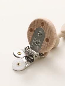 1pc Silicone Flower Shaped Baby Pacifier Clip, Soft & Elastic With Texture, Suitable For Baby Boys And Girls - Baby Pink - View 7