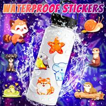 50 Stück Tier-Aufkleber, Vinyl-Aufkleber für Wasserflasche, Laptop, Sammelalbum, Gepäck, Tagebuch, Skateboard, DIY-Aufkleber, Aquarell-Ästhetik-Aufkleber für Teenager und Erwachsene - Gelb - Übersicht 9