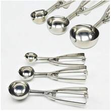Stainless Steel Ice Cream Spoon; Ice Cream Scoop; Melon Baller; Fruit Spoon For Scooping Watermelon