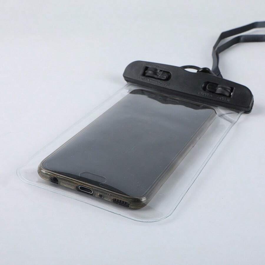 1pc Transparent Waterproof Phone Pouch, Universal Waterproof Bag For Various Phones, Supports Photography And Touchscreen - A - View 1