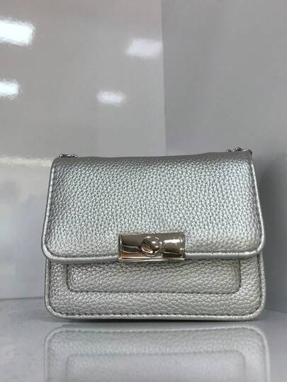 bolsa feminina quadrada transversal alça corrente com  encaixes novidade envio imediato