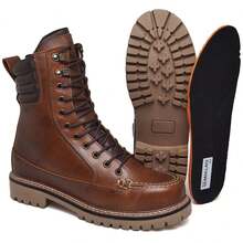 Ranclafe Men's Nubuck Leather High-Top Ankle Boot Comfortable And Durable - Mocha Brown - View 5