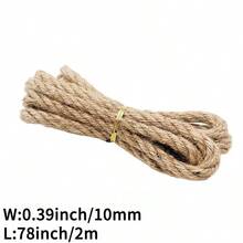 10mm 天然复古黄麻绳麻线卷缝纫圣诞工艺品黄麻绳线婚礼手工 DIY 派对丝带蝴蝶结装饰 - 彩色 - 查看 14