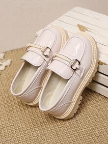 1 par de zapatos planos de niña con estilo elegante y adorable de princesa, adecuados para primavera y otoño - Blanco - Ver 4