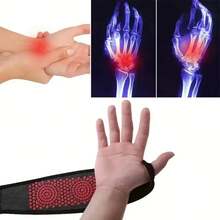 LOTANK 1/2PCS Of Self Heating Magnetic Relaxation Wristband For Hand Relaxation Compression Warmth Fitness Weightlifting And Fixed Wristband - Black - View 5