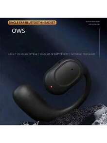 KY2 单只无线耳机，气导式，OWS 耳机，HiFi 耳挂式音乐运动降噪耳机，兼容所有智能手机 - 彩色 - 查看 4