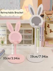 Cute Cell Phone Stand For Desk, Adjustable Bunny Phone Holder - Perfect Student Desktop Companion For Slouchy Days, Desk Accessories, Phone Holder , Valentines Wedding, Birthday Present,Mother's Day,Gift For Mom