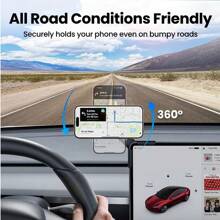 exeliq Suport telefon Tesla pentru Model 3 / Y Accesorii Suport telefon auto cu capac rabatabil Design Suport telefon Tesla pentru iPhone 16 15 14 13 12 Pro Max Toate telefoanele compatibile cu carcasa