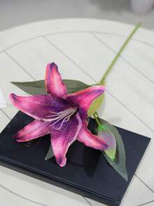 1 Stück Vintage Seiden-Lilie Künstliche Blumen, Schreibtisch Deko-Artikel für Wohnzimmer, Heimdekoration, Hochzeitszubehör