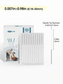 Cofoe 100 支体针针灸简单实用多功能一次性针灸针中医理疗针 - 銀色 - 查看 12