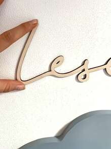 Customized Laser Cut Wooden Name Plate, Traditional Style, Wall-Mountable Decorative Plaque, Suitable For Bedroom, No Power Supply Required Home Decor Back To School Room Decor School Supplies