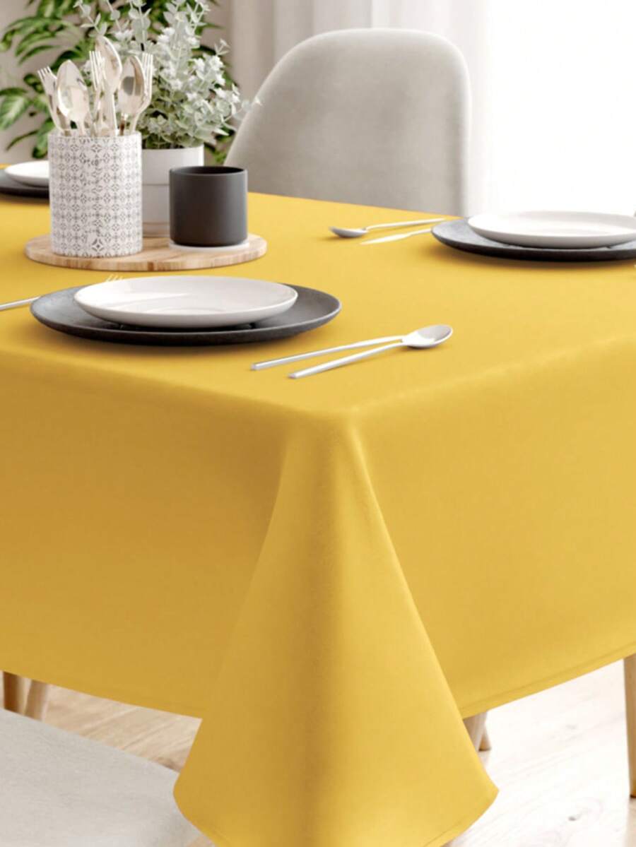 Tablecloth 2.20x1.50m 6 Seats Party Buffet Restaurant - Gold - View 1