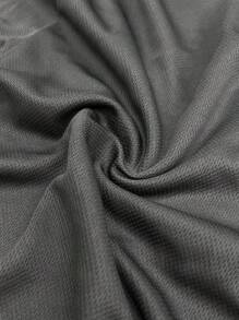 Maglietta stile maglia da calcio, in tessuto in rete, con maniche corte e dettagli a contrasto, per uomo, stile atletico