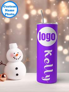 Customize This 20oz Stainless Steel Tumbler Sports Water Bottle With Any Custom Text, Name/Initials And Photo To Make A Perfect Gift! Perfect For A Bachelorette Party, Birthday Party, Or Any Event. - Multicolor - View 6