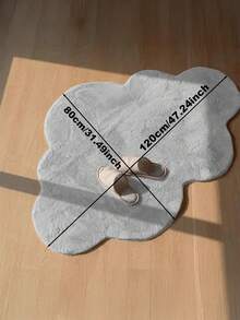 1 件人造毛皮不对称云形灰色柔软蓬松易清洁舒适可爱室内装饰地毯，适用于卧室、客厅、沙发、咖啡桌、更衣室、茶室和其他区域、秋季装饰、秋季装饰、房间装饰