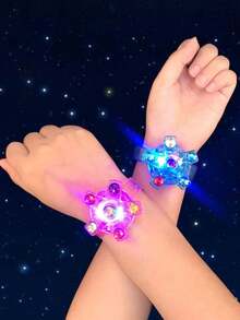 24pcs/12pcs/6pcs/1pc - Glow Bracelet, LED Rotating Glow Bracelet, Luminous Strap Flashing Wristband Decoration, Glow Party Supplies, Birthday Gift, Gift Bag Filler, For Adult Use Only - Multicolor - View 8