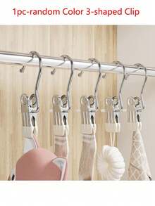 1pc Rotating Space-Saving Curved Hanger, Suitable For Yoga Pants And Leggings - Closet Organizer With 10 Clips, Tights Hanger, Suitable For Clothing Stores, Valentine's Day, Wedding, Birthday Gifts - Multicolor - View 7
