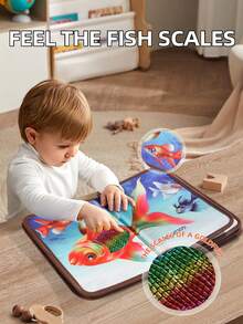 1pc Infant Animal Farm Touch & Feel Book, Realistic Animal Fur Textures, Baby's Hands Touch Nature, Infant Cognitive Toy, Tear-Resistant 3D Early Education Touch & Feel Book, Baby Christmas, Halloween, Thanksgiving Gift - Multicolor - View 7