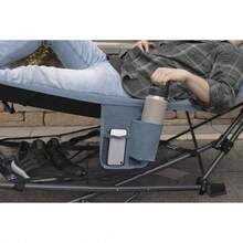 Outdoor Patio Folding Collapsible Hammock With Sturdy Frame And Pillow, Perfect For Camping, Outdoor Recreation And As Patio Furniture, Blue (Pack Of 1) - 1 - View 6