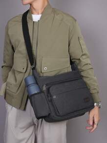 Bolso de hombro de gran capacidad y multicapa para hombre, nuevo bolso casual de viaje multicapa para negocios de hombre