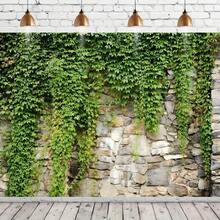 1 pieza Telón de fondo de lona con hojas verdes de primavera, para fotografía, adecuado para decoración de fiestas, eventos de celebración y cumpleaños/aniversario, reutilizable, para uso interior y exterior - Multicolor - Ver 1