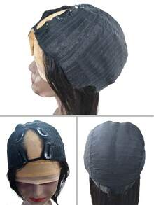 Eulisi 22Inch V Part Wigs Human Hair Straight Brazilian Human Hair Wigs For Women Upgrade U Part Wigs No Sew In NO Glue 150% Density Full Machine Wig Natural Color - Natural Black - View 7