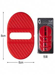 4pcs Car Door Lock Protector Covers, Carbon Fiber Car Door Handle Protectors, Scratch Guard Covers, Durable Synthetic Rubber, Oil-Rubbed Finish For Most Car Handles VW Nissan Chevrolet BMW Audi, Universal Car Door Accessory Protection Sleeve