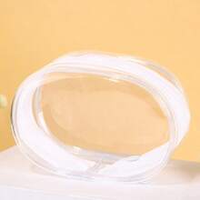 Bolsa de armazenamento de cabo de dados transparente portátil - Estojo de cabo de viagem transparente com chaveiro removível, armazenamento multiuso para carregadores, maquiagem e joias, bolsa compacta para itens essenciais para estudantes universitários e deslocamento diário