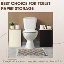 Extra Large Toilet Paper Storage Box With Lid,Holds Up To 24 Regular Rolls Or 18 Jumbo Rolls, Toilet Paper Holder,Bathroom Decor,Toilet Paper Storage,Bathroom Accessories,Toliet Paper Holder,Bathroom Organizer,(Black, Beige & Gray)